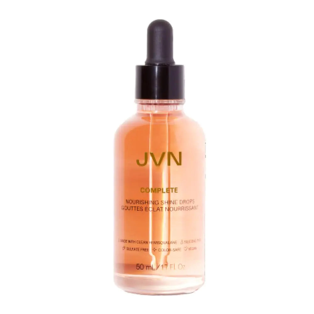 JVN Complete Nourishing Shine Drops Hair Oil for Hydration and Long-Term Hair Health Styling Oil for All Hair Types Sulfate-Free 1.7 Fluid Ounces