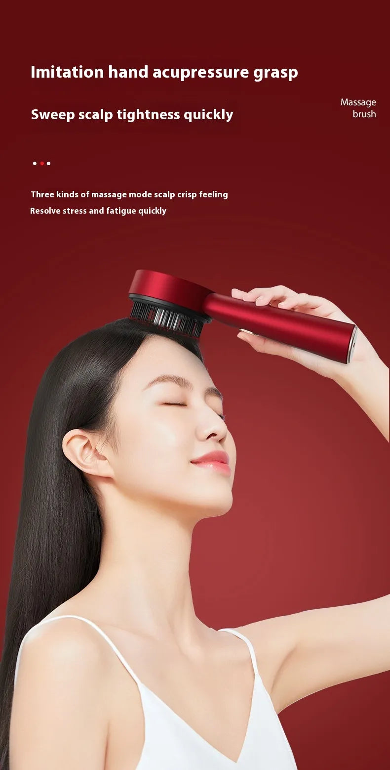 Red Light Anti-Slip Electric Scalp Massage Comb