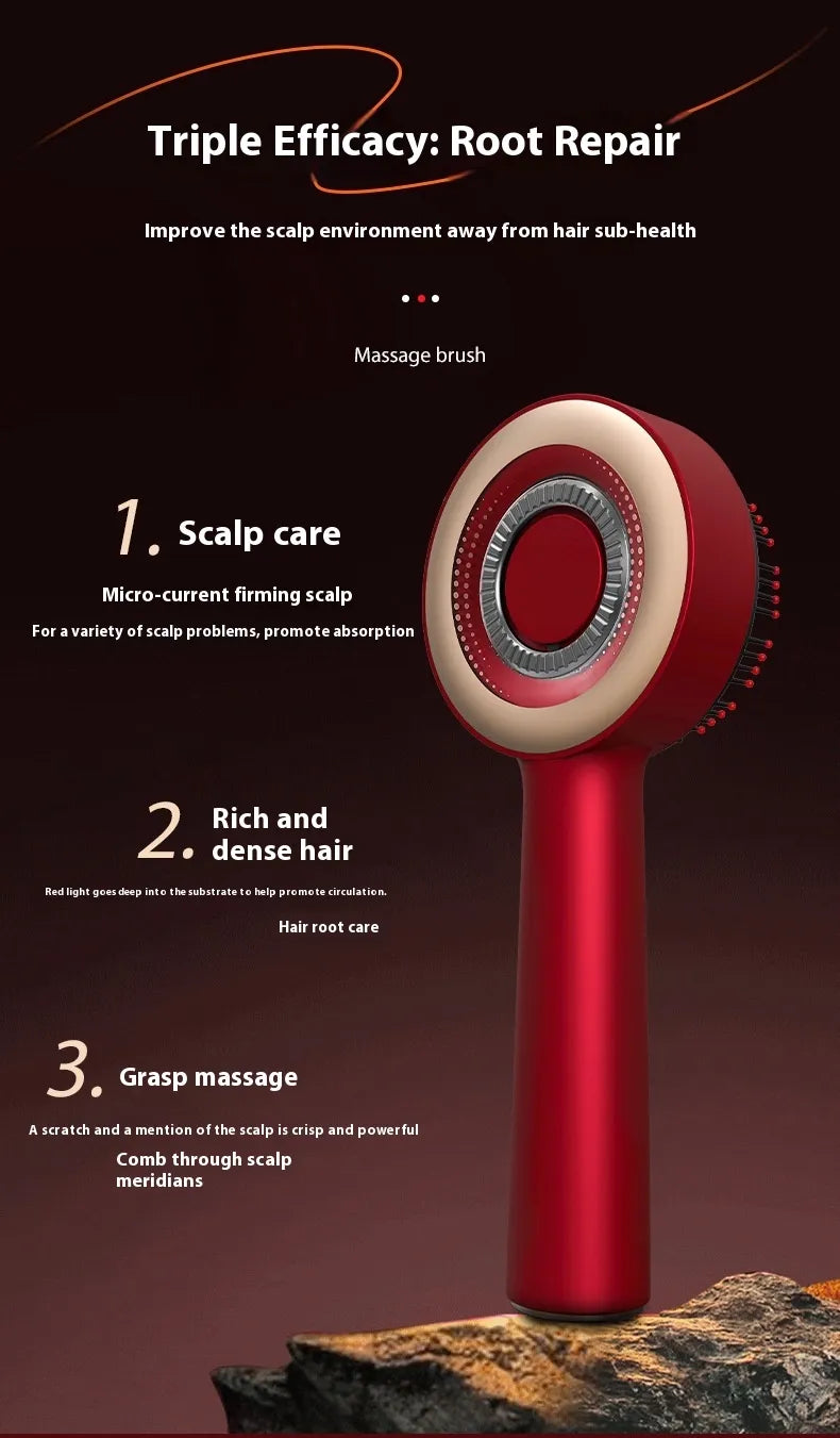 Red Light Anti-Slip Electric Scalp Massage Comb